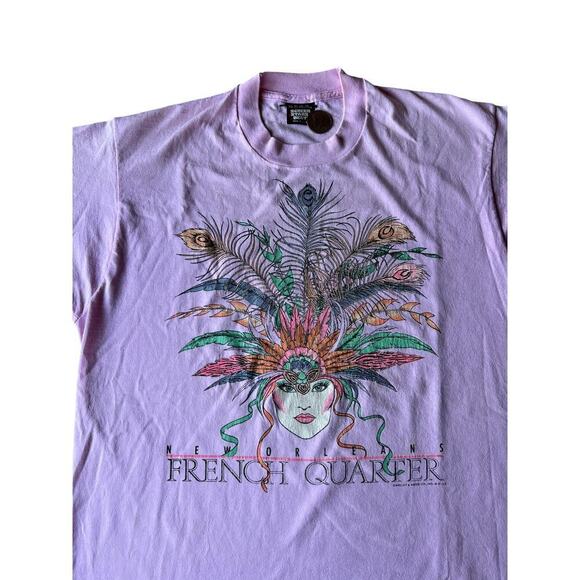 Vintage RARE 1990s New Orleans French Quarter Graphic T-Shirt - Made In USA - XL - Picture 3 of 8